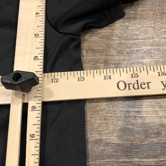 Nike Shirt Boys Medium 5/6 Black Yellow Athletic DriFit Logo Youth Kids - Picture 9 of 10